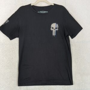 Howitzer Patriot Men's Black‎ Punisher Short Sleeve Shirt Size M